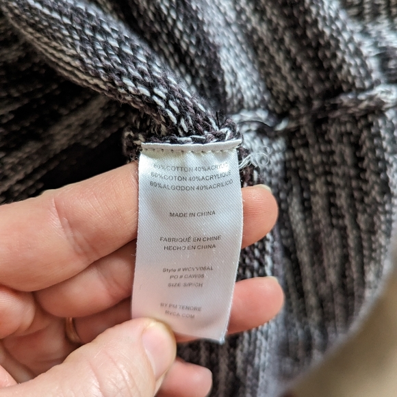 RVCA Knit Black & Heather Grey Cardigan | Autumn Cardi | Fall Vibes | Small - Picture 7 of 11